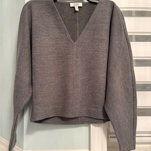 COS Women's Charcoal V-Neck Sweater